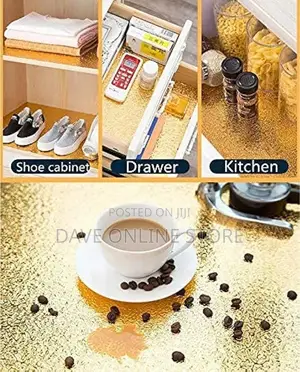 Water Proof Self Adhesive Wallpaper and Sticker- Gold