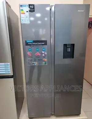 Brand New Hisense 670L Side by Side Refrigerator Gray