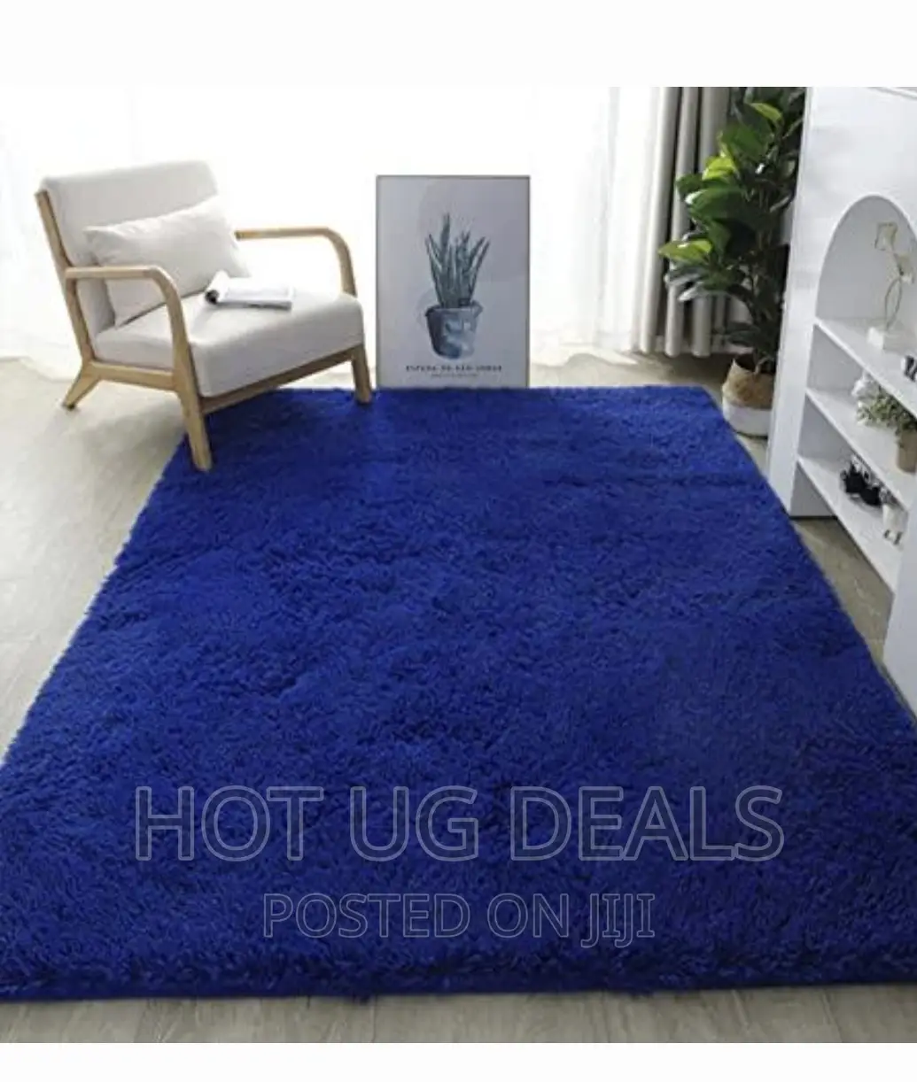 Large Size Soft Fluffy Center Carpets 2x3m- Blue