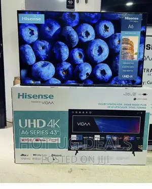 Hisense 43" Uhd Premium A6 Bluetooth, Frameless Smart Tv