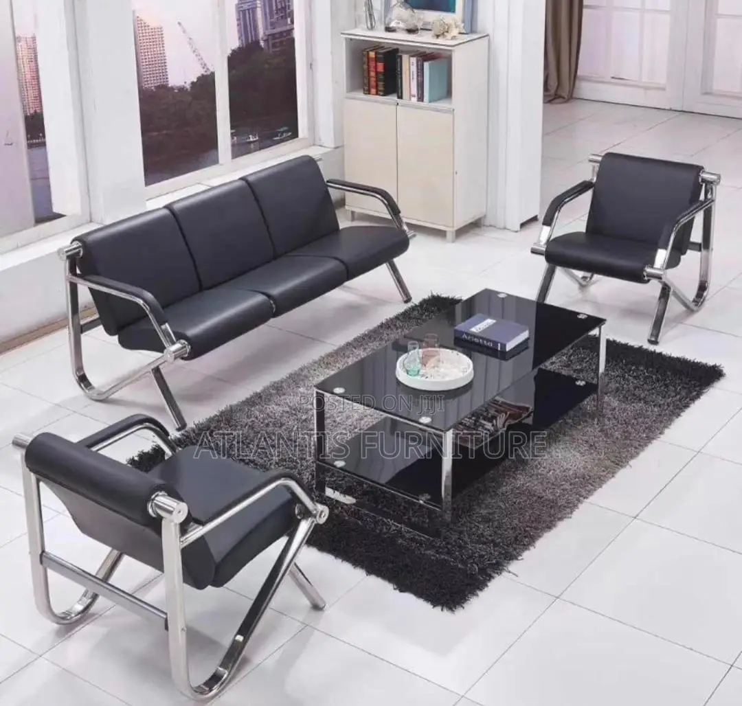 An Executive Sofa Set of Three Chairs Only