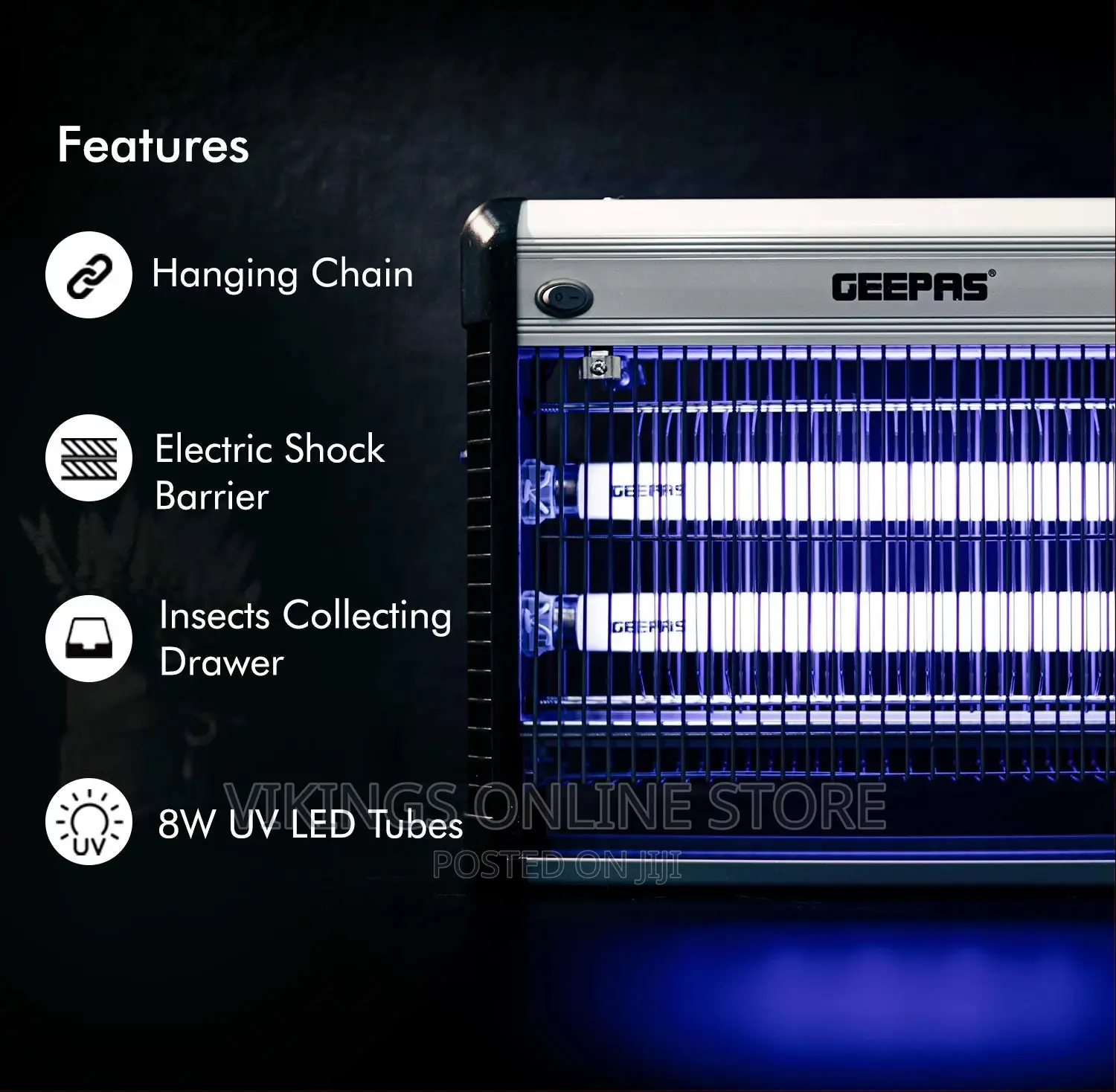 Geepas GBK1131N Fly and Insect Killer – Powerful Fly Zapper