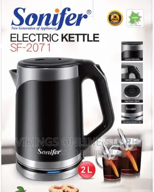 Sonifer Cordless 2ltrs Electric Kettle – Black