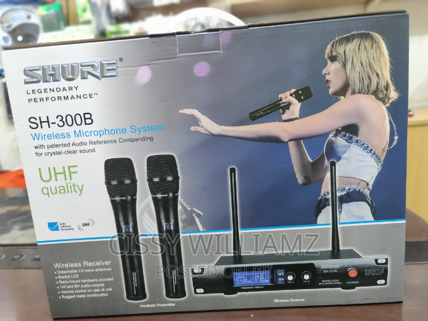 Paired UHF Shure Wireless Microphone/ Wireless Microphone