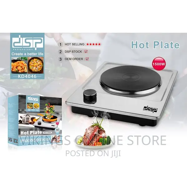 DSP Hot Plate KD4046- Silver, Black