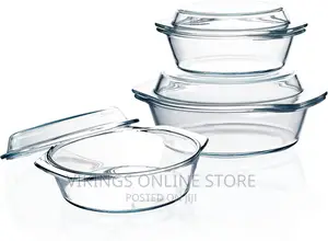 3 PCS Glass Casserole