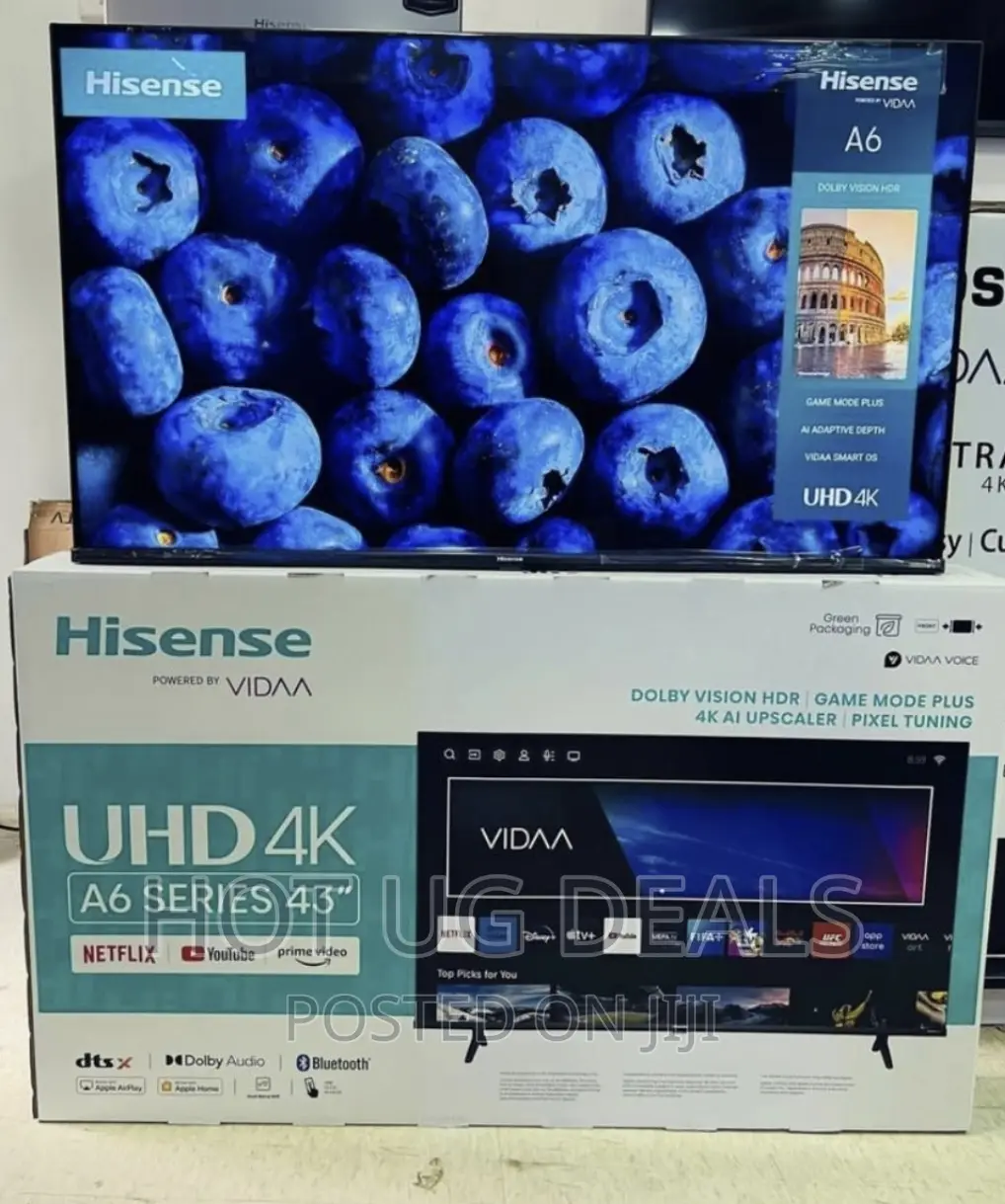 Hisense 43" Uhd Premium A6 Bluetooth, Frameless Smart Tv
