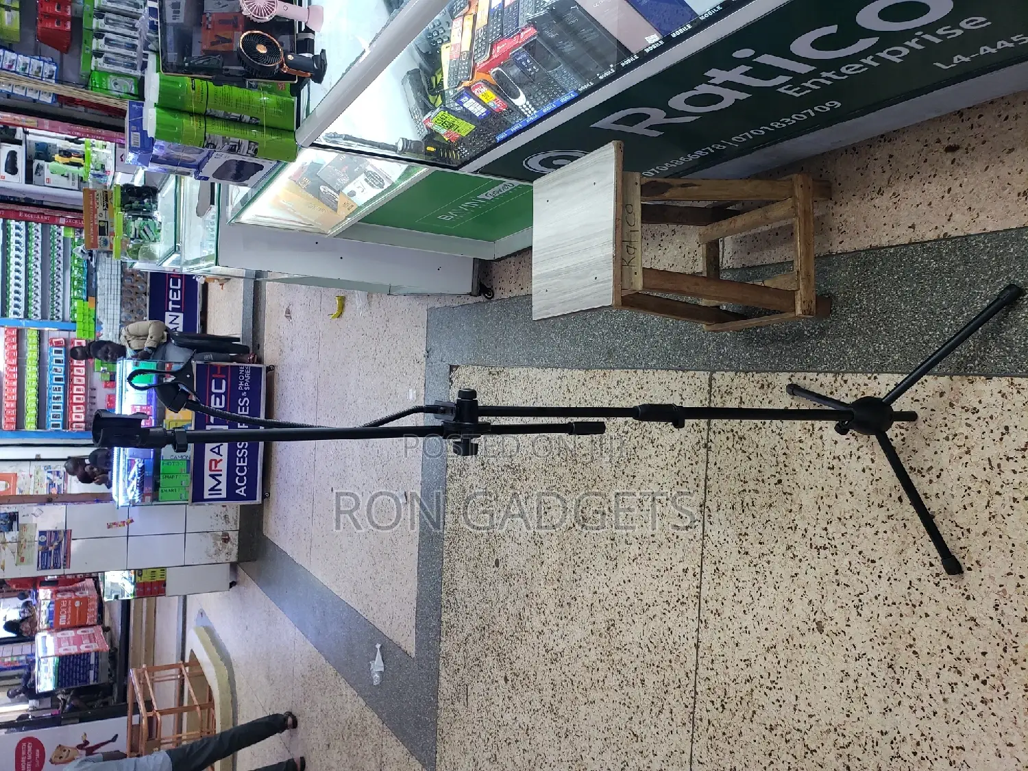Microphone Stand With Phone Holder