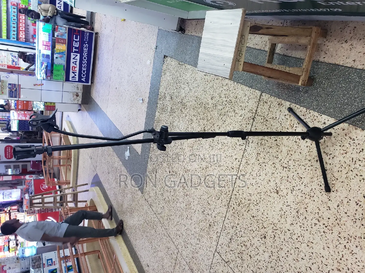 Microphone Stand With Phone Holder