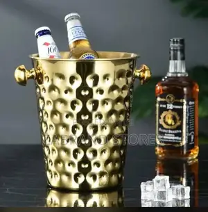 Steel Gold Ice Bucket