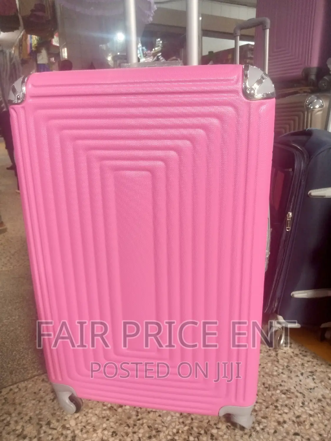 Original Plastic Suitcase.Extra Large.( Pink)