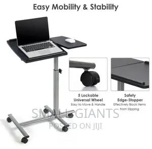 Adjustable Angle Height Rolling Laptop Table