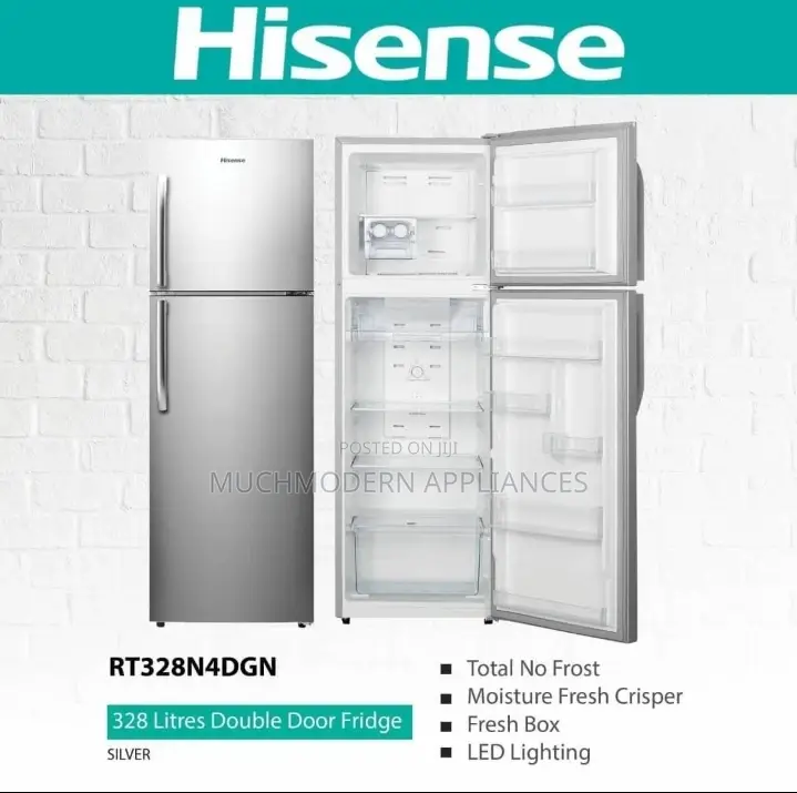 Hisense 328 Litres Double Door Fridge
