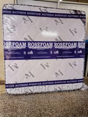 Bamboo Rosefoam Spring Mattress.6x6x10inches( White)