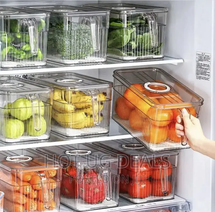 2pc Storage Container Refrigerator Organizer With Lid,Handle