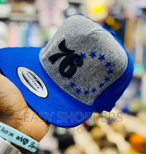 Snapback Adjustable Hat Flat Bill H Blue Adult Baseball Cap