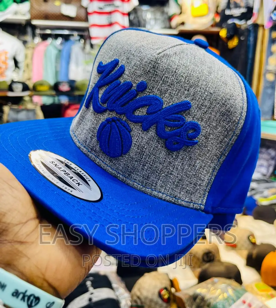 Snapback Adjustable Hat Flat Bill H Blue Adult Baseball Cap