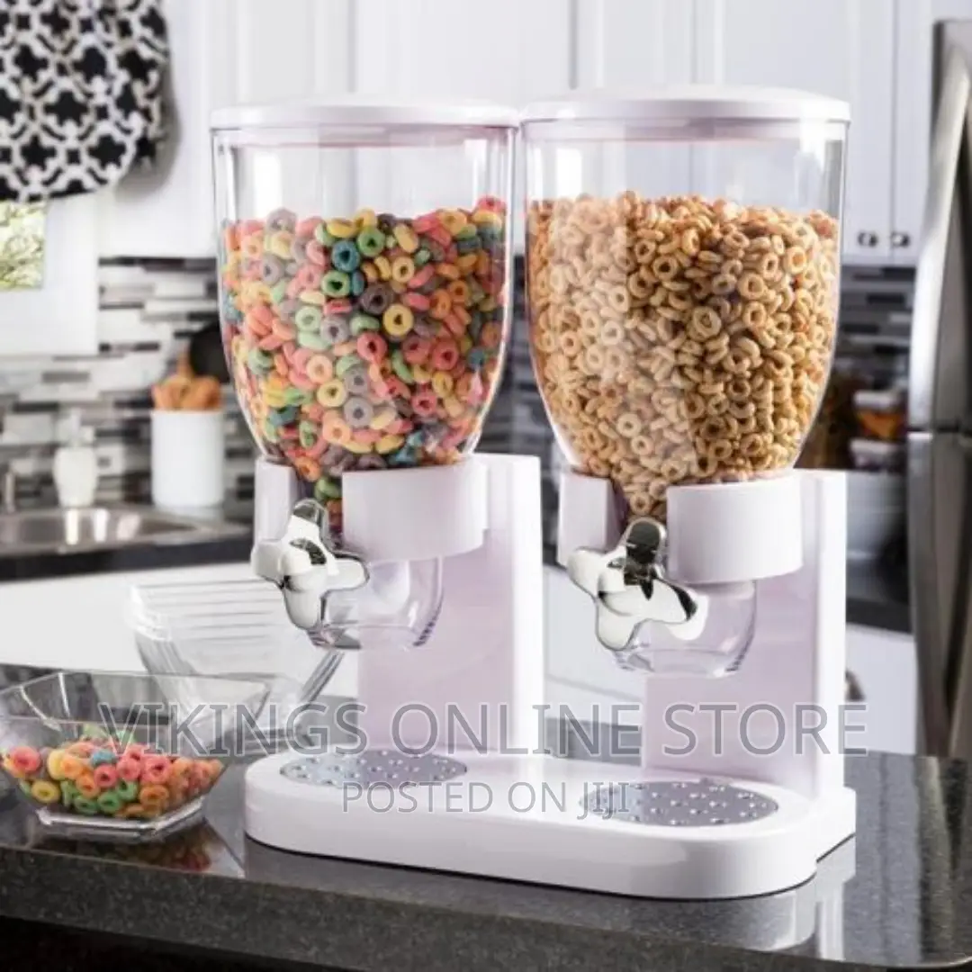 Double Kitchen Food Cereal Dispenser – Colour May Vary