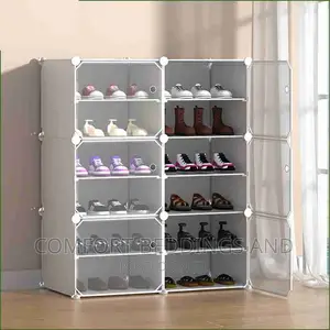 Two Column Plastic Shoe Rack