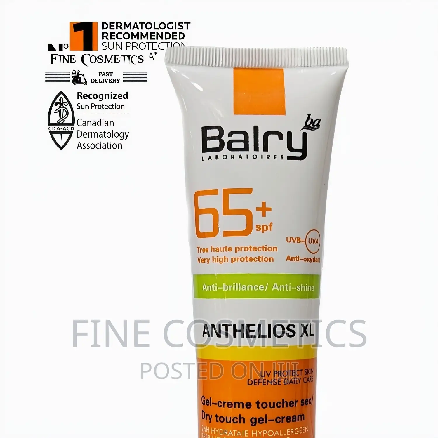 SPF65+ Anti-Shine Sunscreen 24hrs UV Protection Sunblock.
