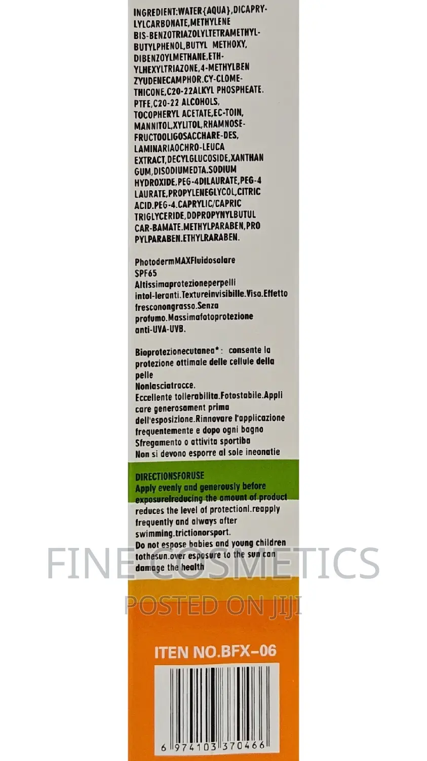 SPF65+ Anti-Shine Sunscreen 24hrs UV Protection Sunblock.