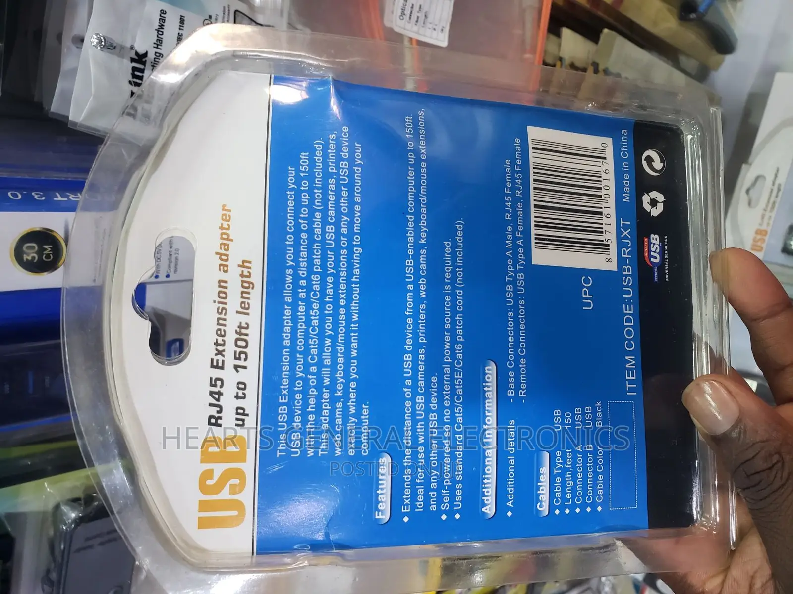 USB Extension Adaptor Over Rj45.