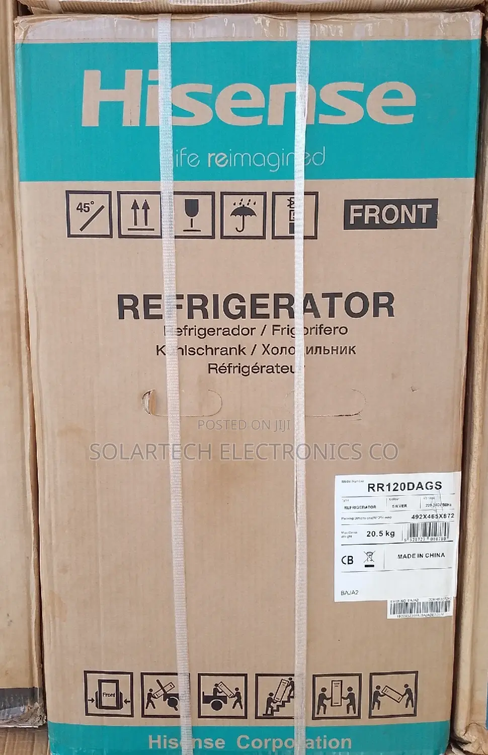 A Two Door Silver Hisense Refrigerator