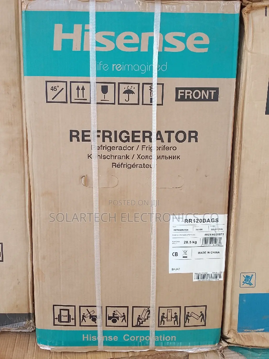 A Two Door Silver Hisense Refrigerator