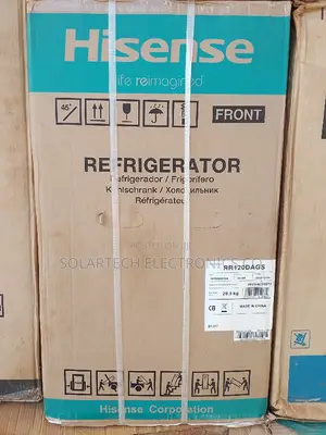 A Two Door Silver Hisense Refrigerator