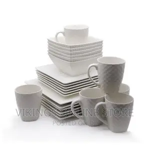 24 Pieces Ceramic Cups Bowls Small Plates