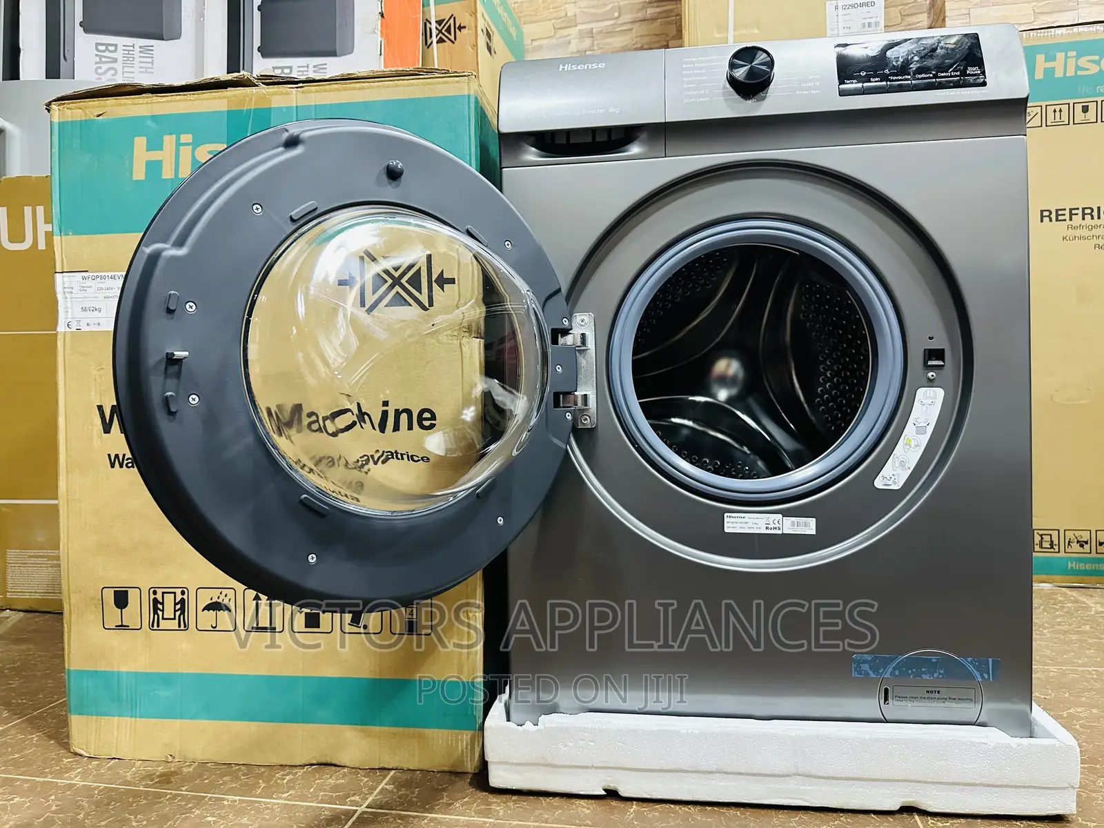 Hisense 8kg Frontloader Washing Machine in Titanium Gray