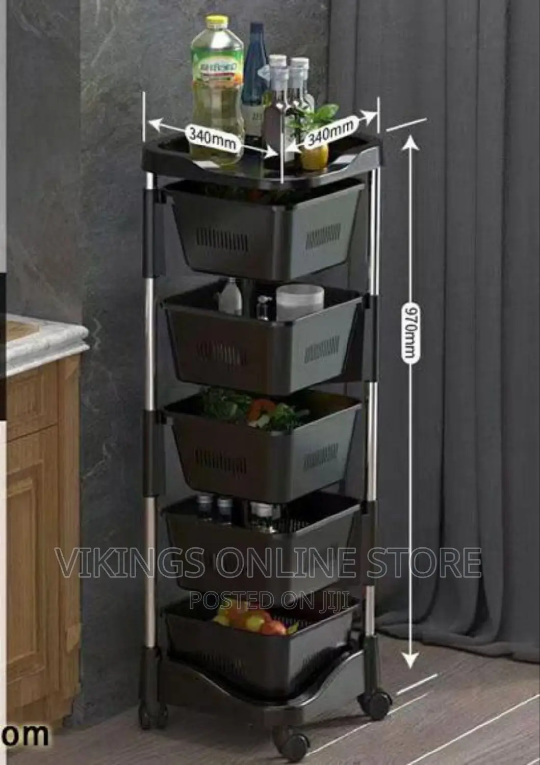 Plastic Tier Kitchen Storage Rack