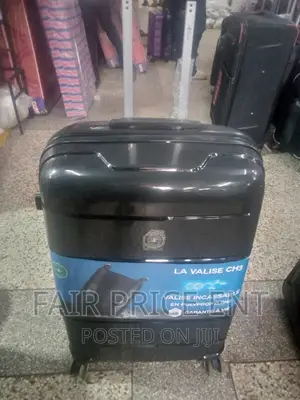 Original Rubber Plastic Suitcase.La Valise. Medium.( Black)