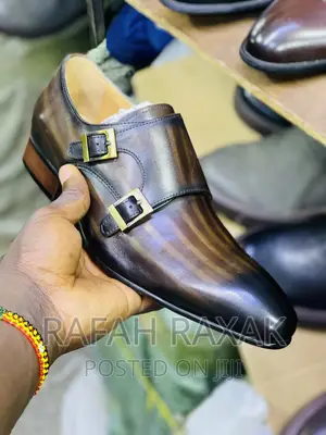Original Dark Tan Double Brest Mens Italian Gentle Shoes
