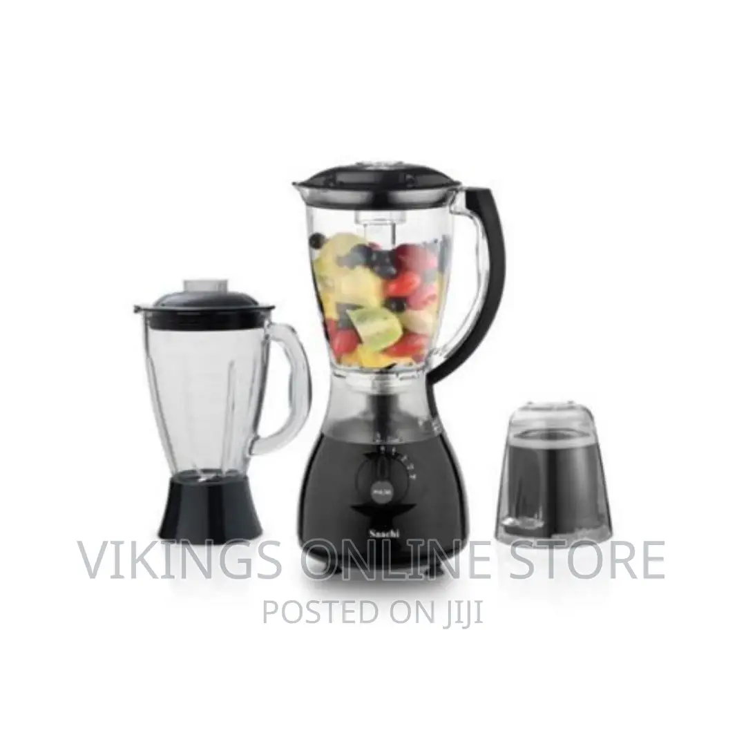Saachi 2 Jars Blender + Grinder,1.5litres- Black