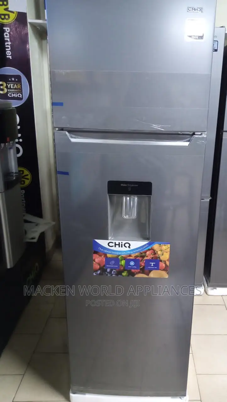 330L Chiq Double Door Fridge With Water Dispenser