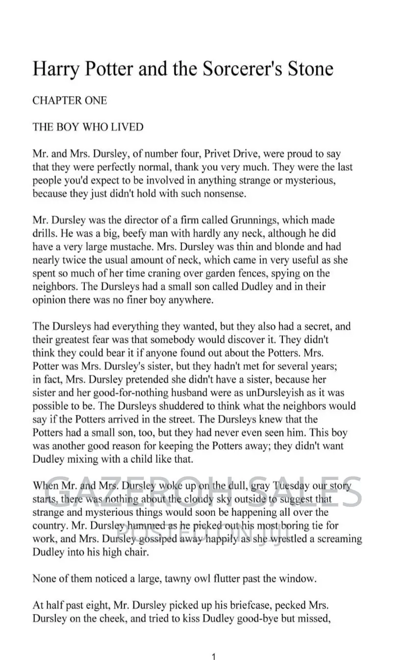 Harry Potter (Soft Copies/Ebooks)