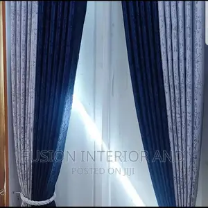 Muzira Gray and Blue Curtains