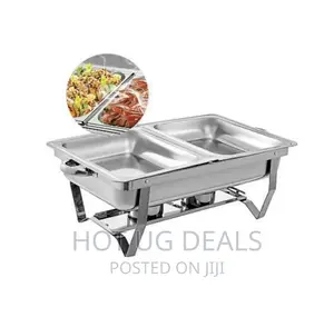 9.5L Stainless Steel Double Serving/Chafing Dish Food Warmer