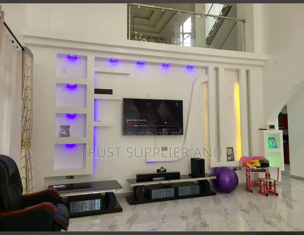 Gypsum Ceiling and Tv Unit Done for Davis