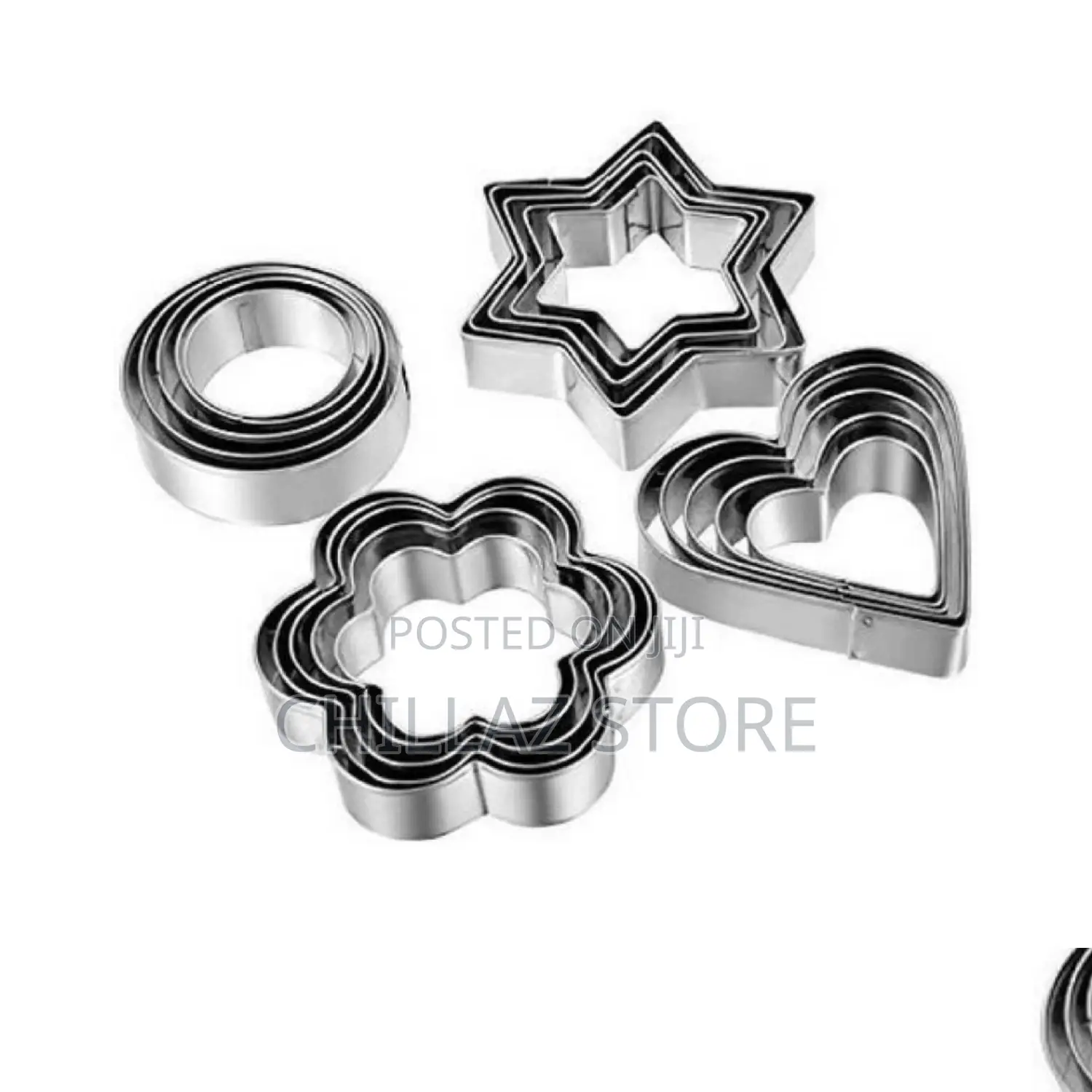 12 Pieces Stainless Steel Cookie Cutter.