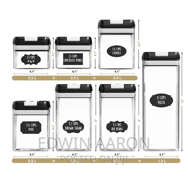 Airtight Cereal Container 7pc Set