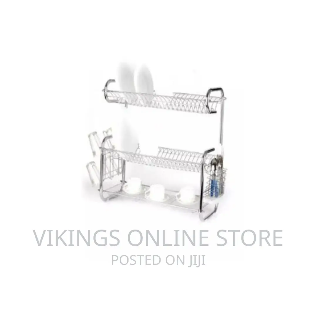 3 Tier Dish Rack Drainer for Utensils Cutlery – Silver