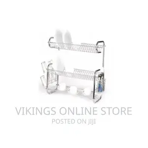 3 Tier Dish Rack Drainer for Utensils Cutlery – Silver