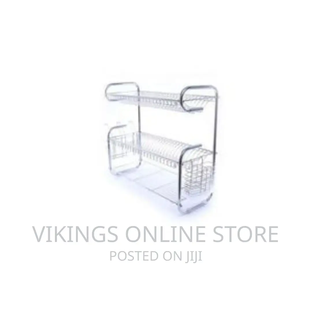 3 Tier Dish Rack Drainer for Utensils Cutlery – Silver