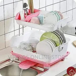 2tier Plastic Kitchen Dish Drainer