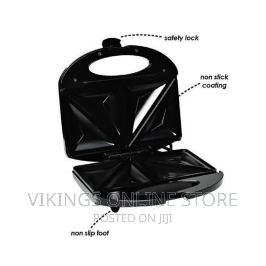 ANIVAS 2 Slice Sandwich Maker With Non Stick Plate Black