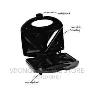 ANIVAS 2 Slice Sandwich Maker With Non Stick Plate Black