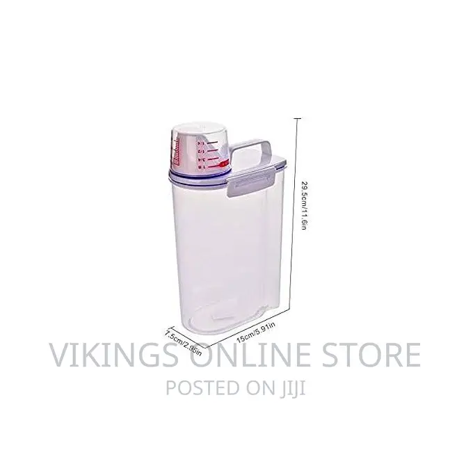 4 Pieces 2L Food Plastic Storage Grains Cereal Containers-