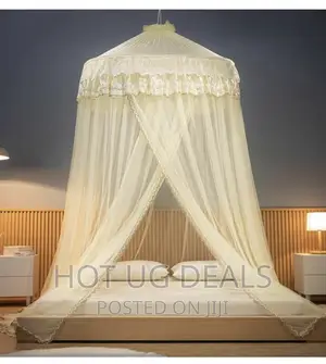 5x6 Round Hanging Mosquito Net Fits Vary Bed R3 - Cream
